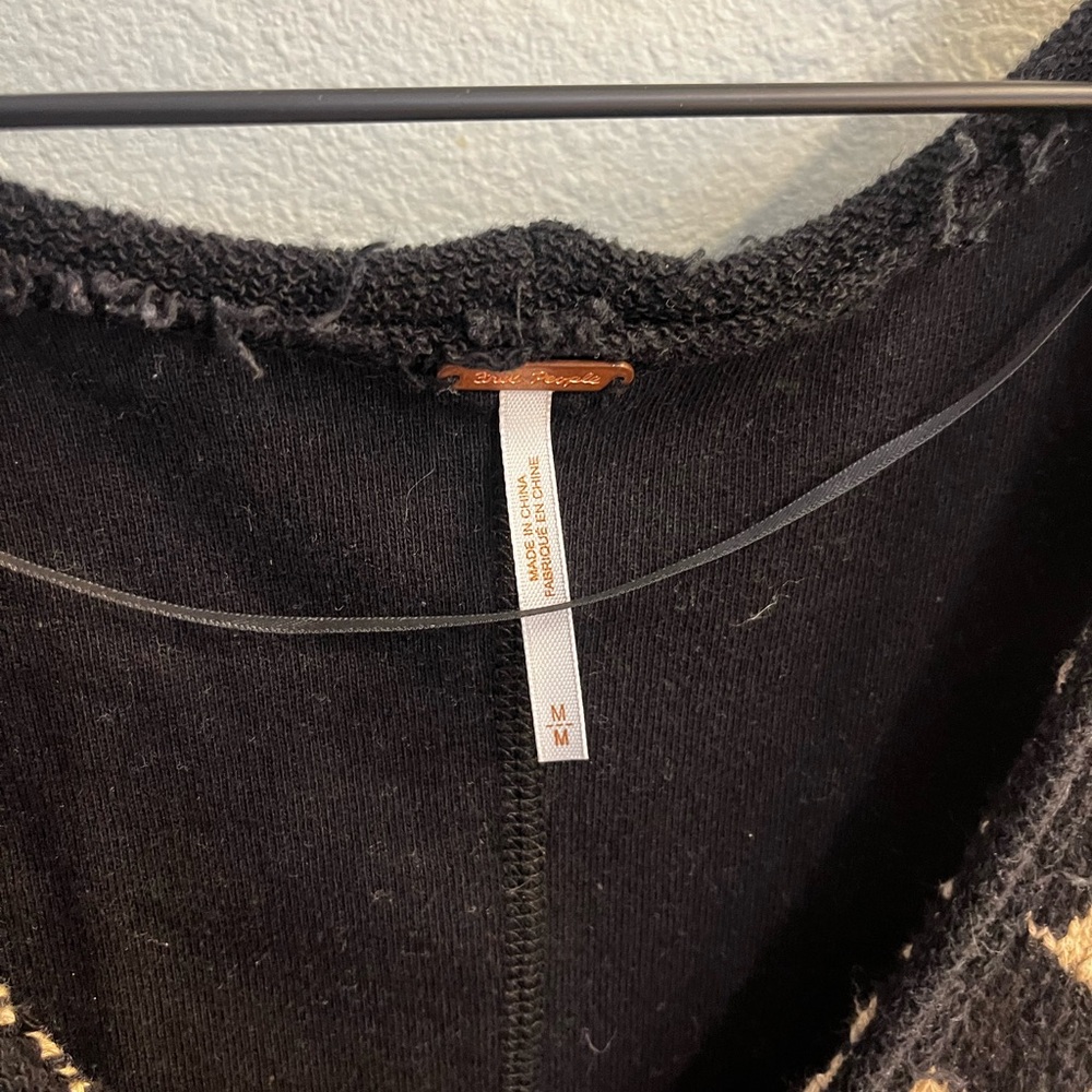 Free people Lola top checkered black and tan sweater vest - Picture 6 of 11